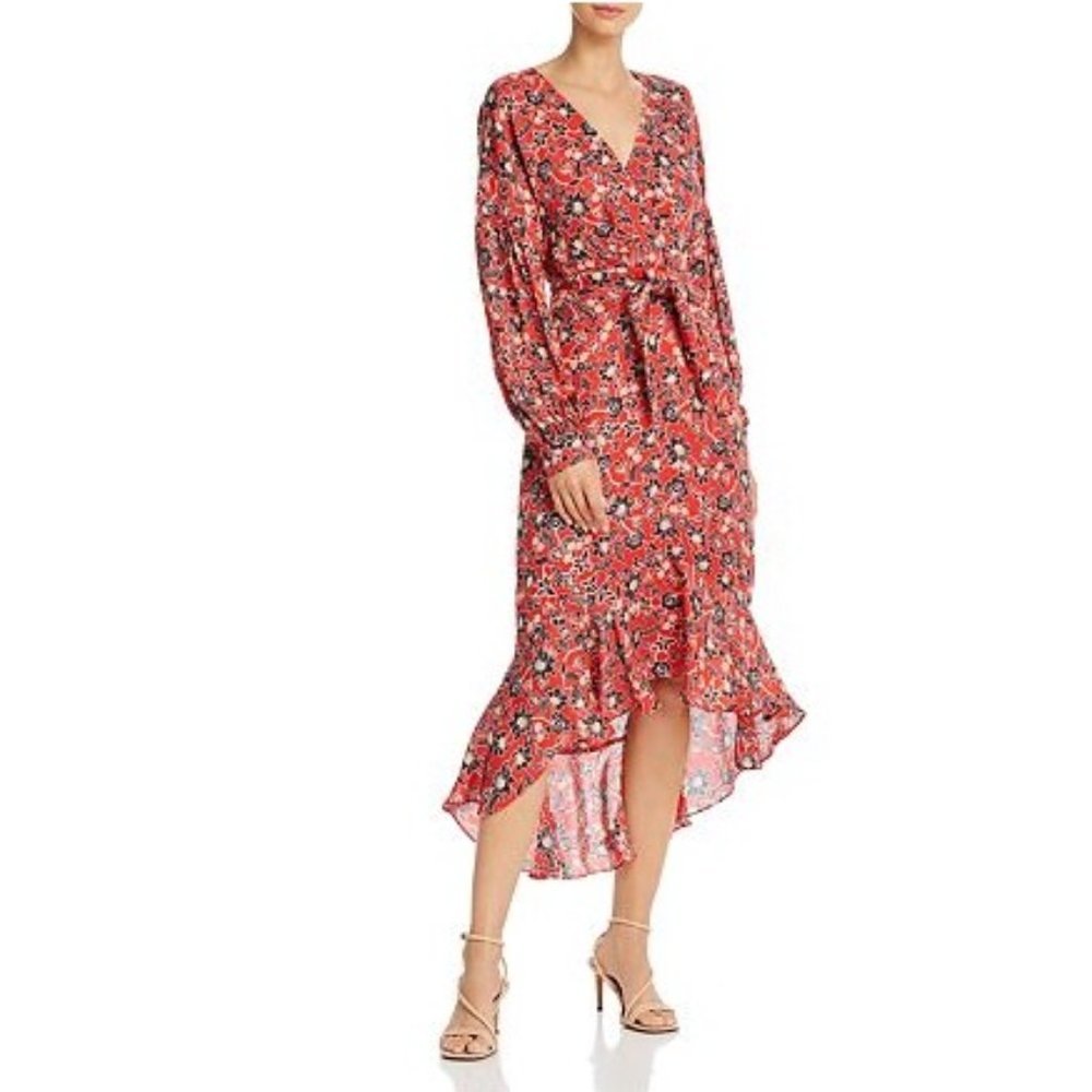 Parker Kinsale Floral Silk Midi Dress